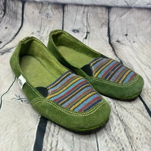 Sole Rebels Women’s Green Woven Slip On Shoes Women’s size 8